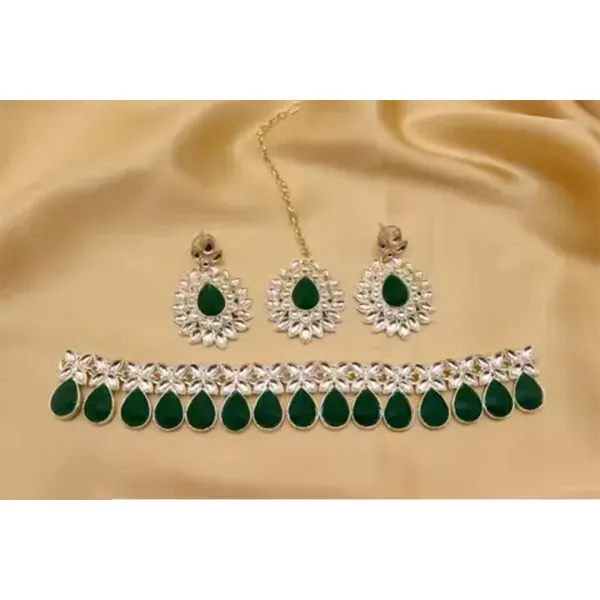 Teardrop Green Choker Set