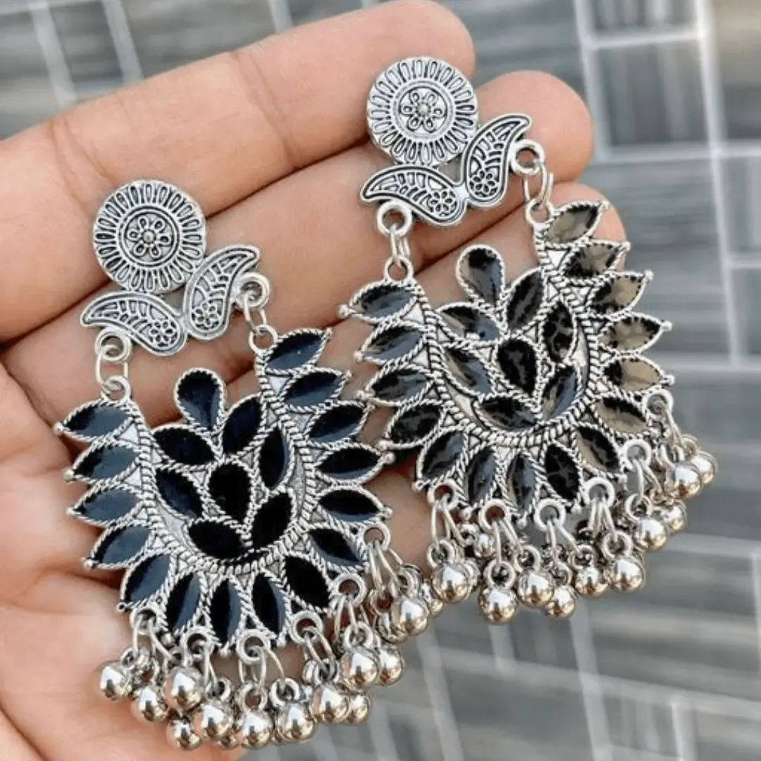 silver earrings