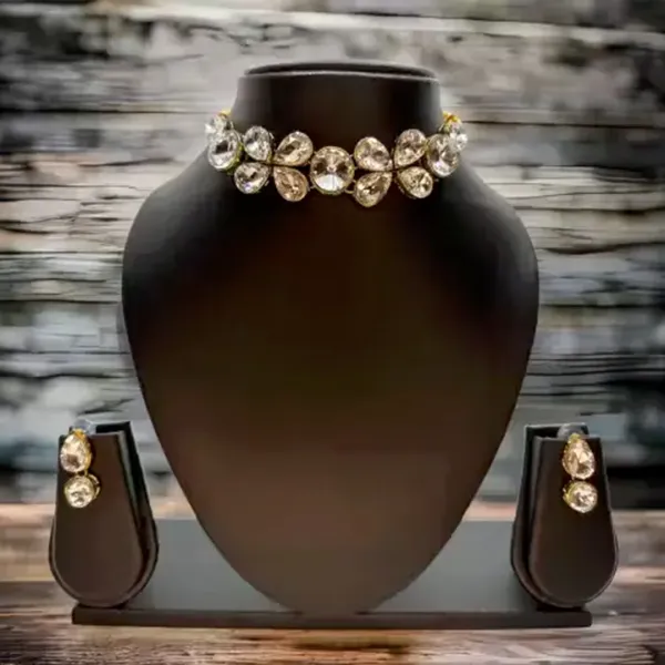 Classic White Kundan Choker Set