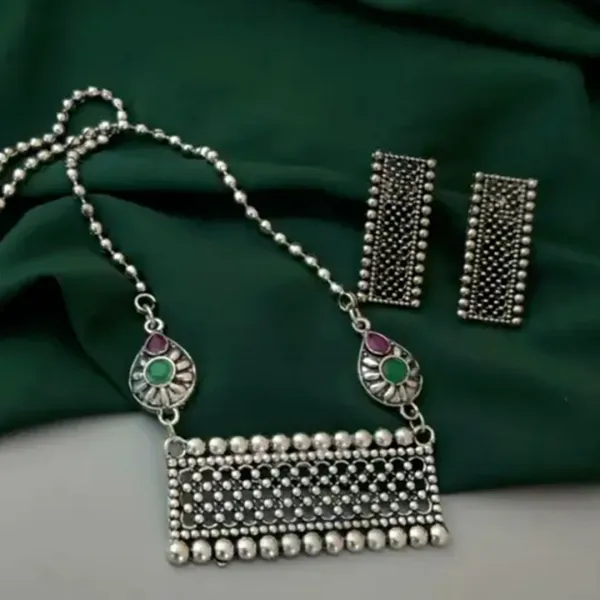Tribal Charm Oxidised Jewellery Set