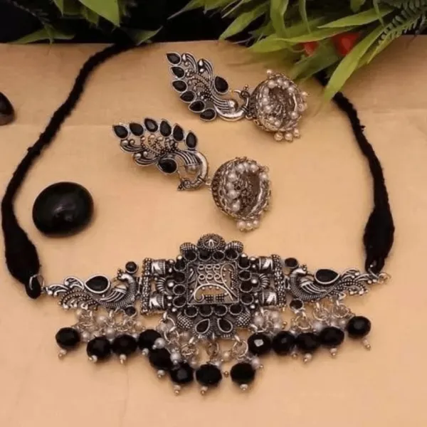 Samridhi D C Black Pearl A D Jewellery Set 1