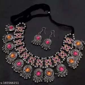 Mad Over Fashion Multicolor Oxidized Jewellery Set