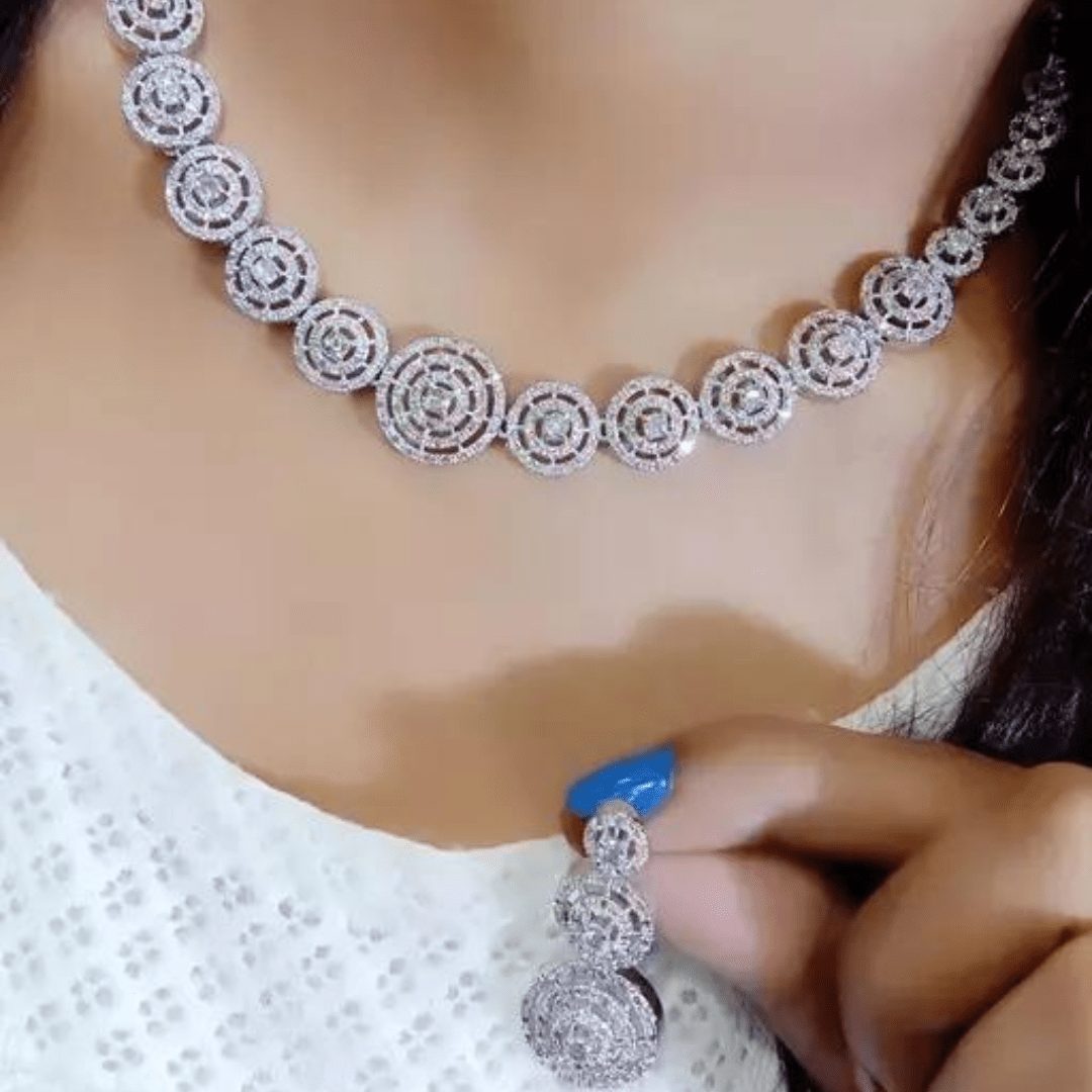 American Diamond Jewellery Set