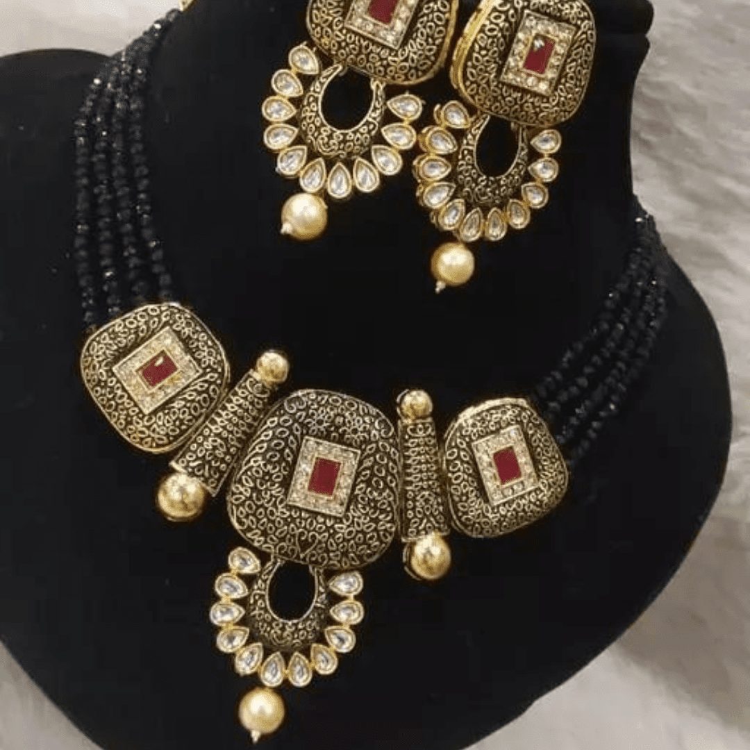 Plaisante Enamal Beads Jewellery Set - Image 4