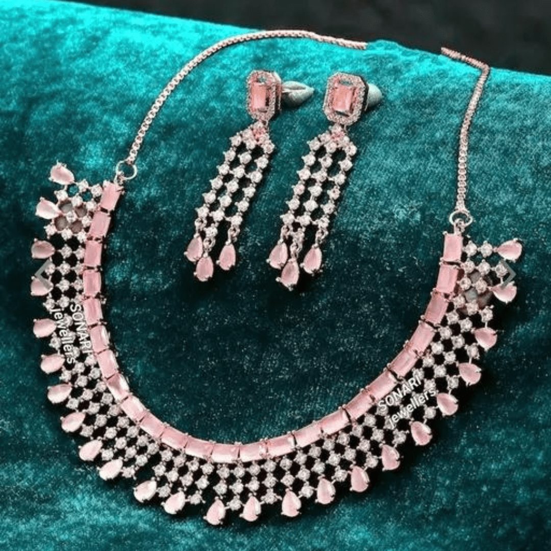 American Diamond Jewellery Set