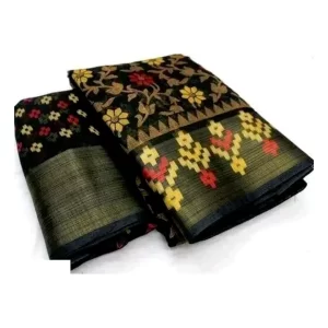 KHARIDLE Attractive Zari Patta Cotton Silk Saree