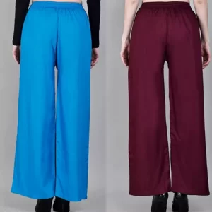 KHARIDLE Premium Quality Palazzo (Pack of 2)