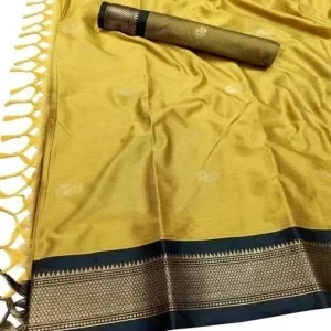 KHARIDLE Traditional Design Paithani Cotton Silk Saree