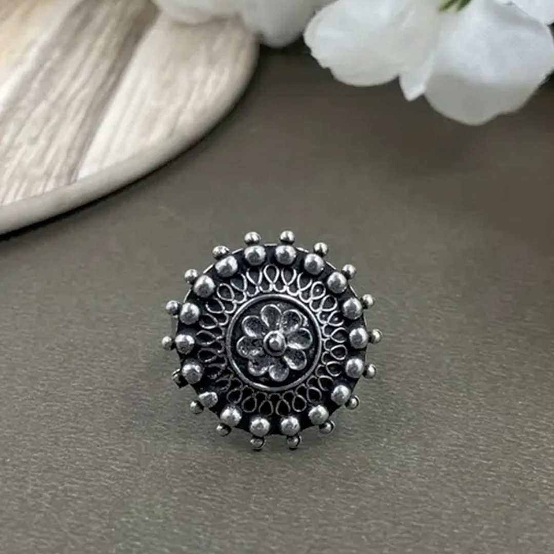 Mad Over Fashion Long Oxidised Jewellery Set - Image 4