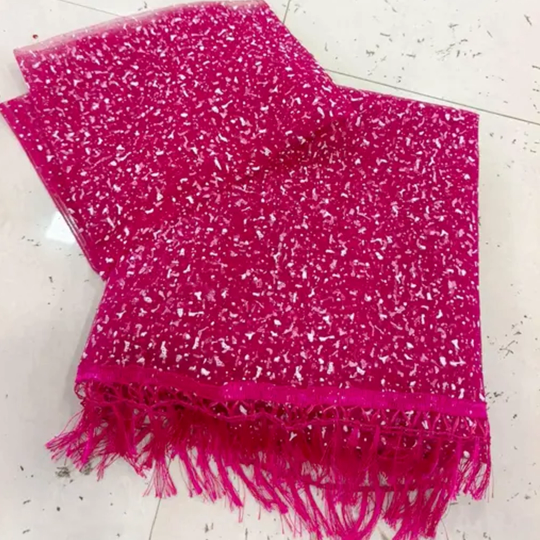 KHARIDLE Paper Net Embroided Saree - Image 2