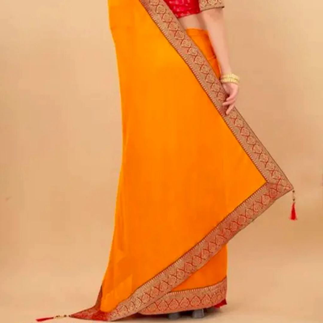 KHARIDLE Ethnic Fancy Cotton Saree - Image 2