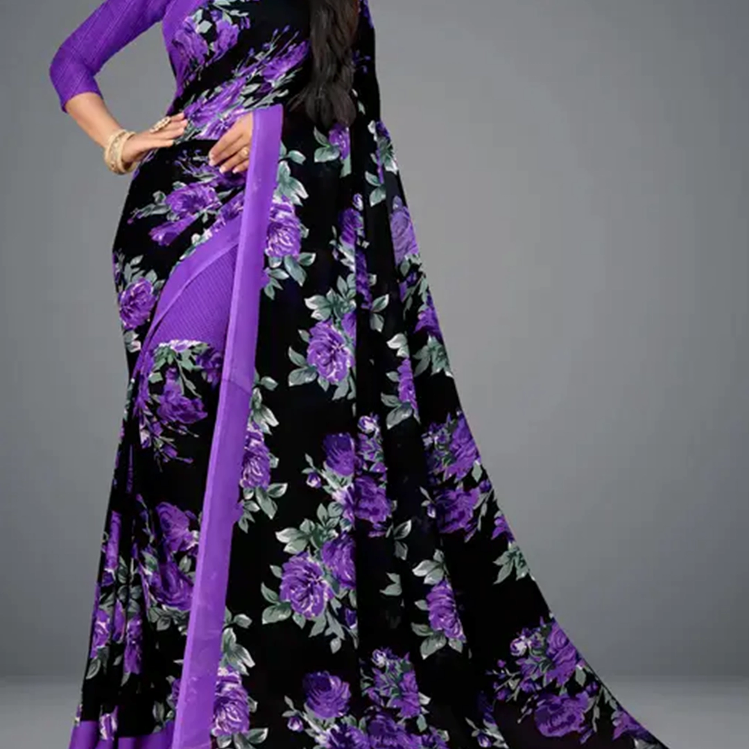 KHARIDLE Daily Wear Georgette Saree