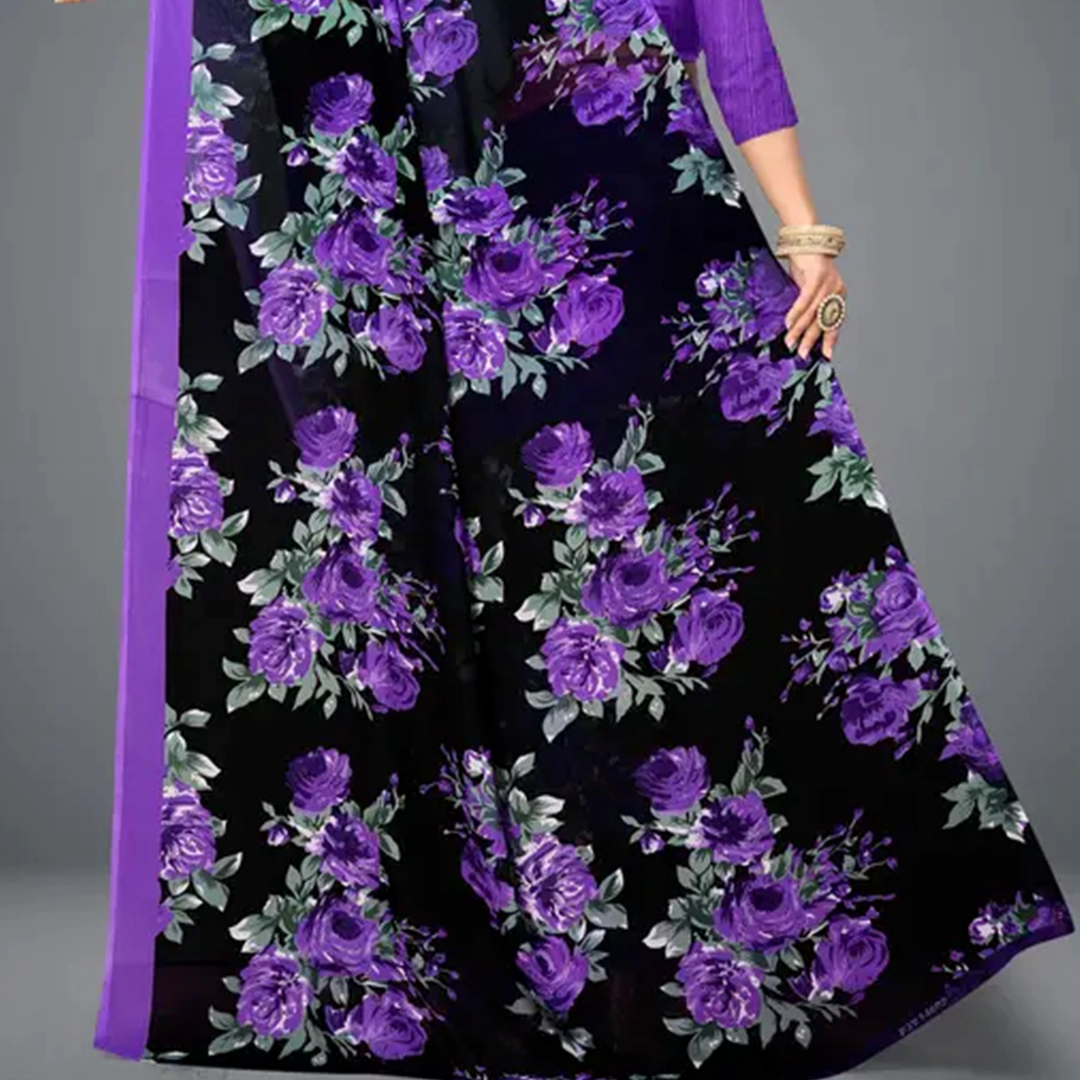 KHARIDLE Daily Wear Georgette Saree - Image 2