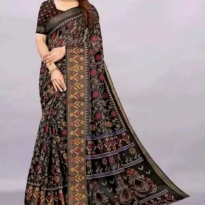 KHARIDLE Simple Lace Border Cotton Saree