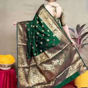 KHARIDLE Green Color Traditional Silk Saree
