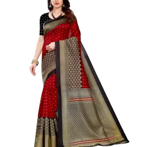 KHARIDLE Banarasi Art Silk Saree
