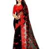 KHARIDLE Net Bangalori Silk Black Embroidered Saree