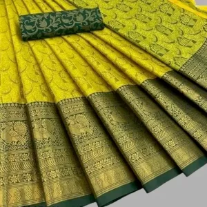 KHARIDLE Soft Aura Cotton Silk Saree