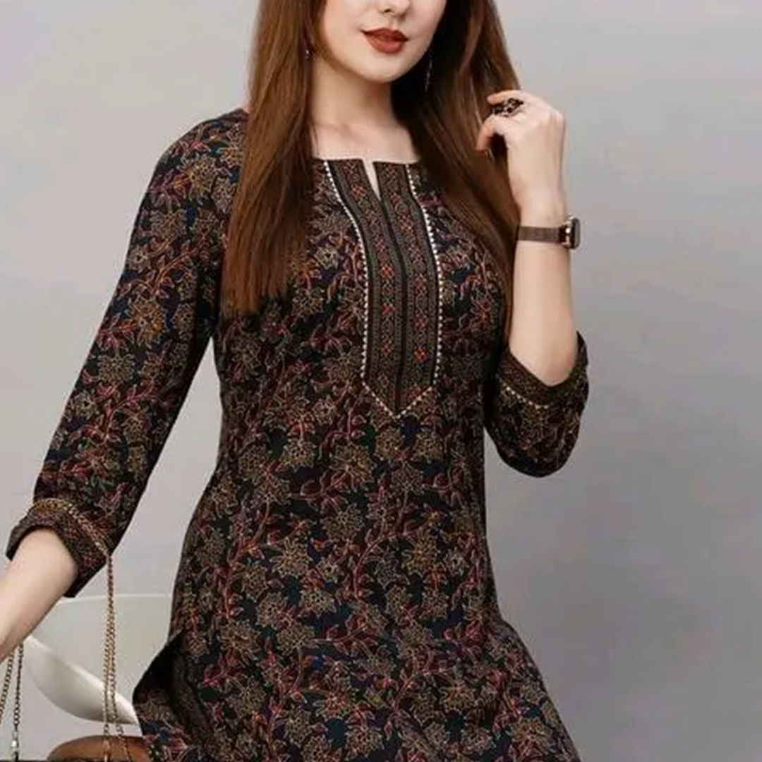 KHARIDLE Printed Pattern Cotton Kurta Set - Image 2