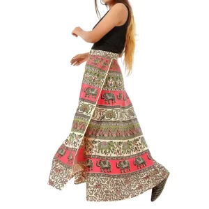 KHARIDLE Cotton Wrap Skirt