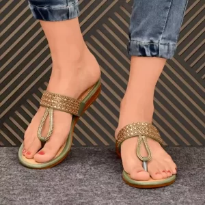 KHARIDLE Fashionable Green Flats