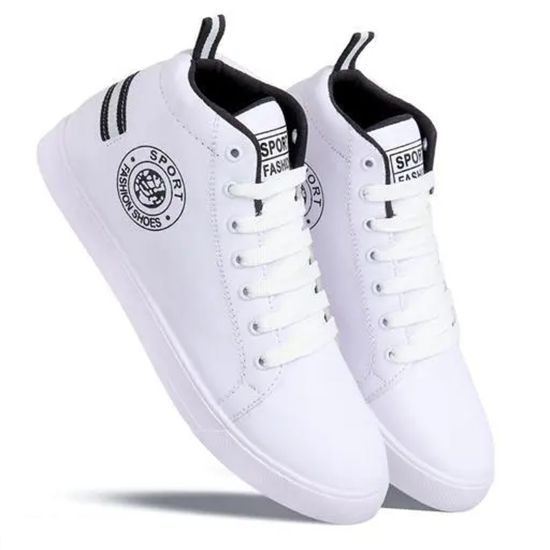 KHARIDLE Synthetic Leather Black Tape Causal Shoes - Image 4