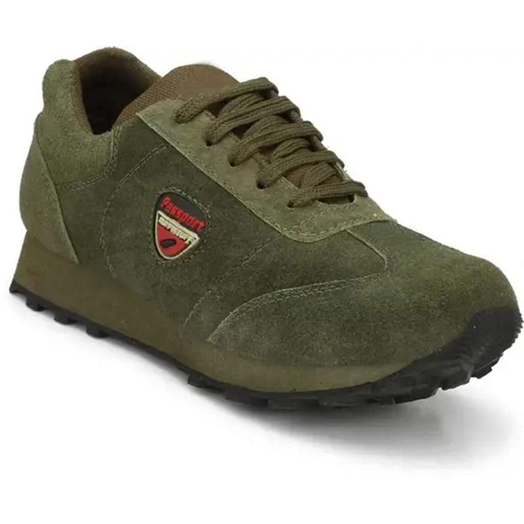 KHARIDLE Causal Green Leather Sports Shoes - Image 4