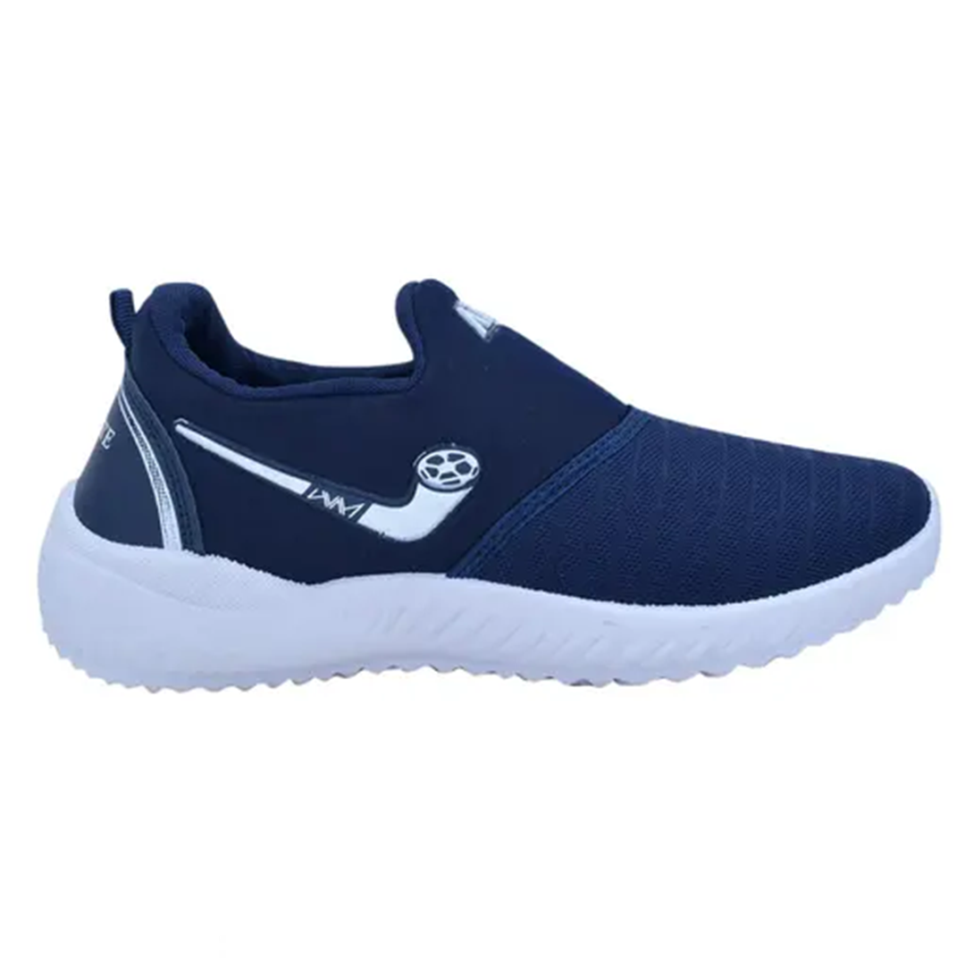 KHARIDLE Navy Blue Solid Slip-On Causal Shoes