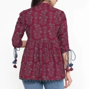 KHARIDLE Latest Print Short Kurti