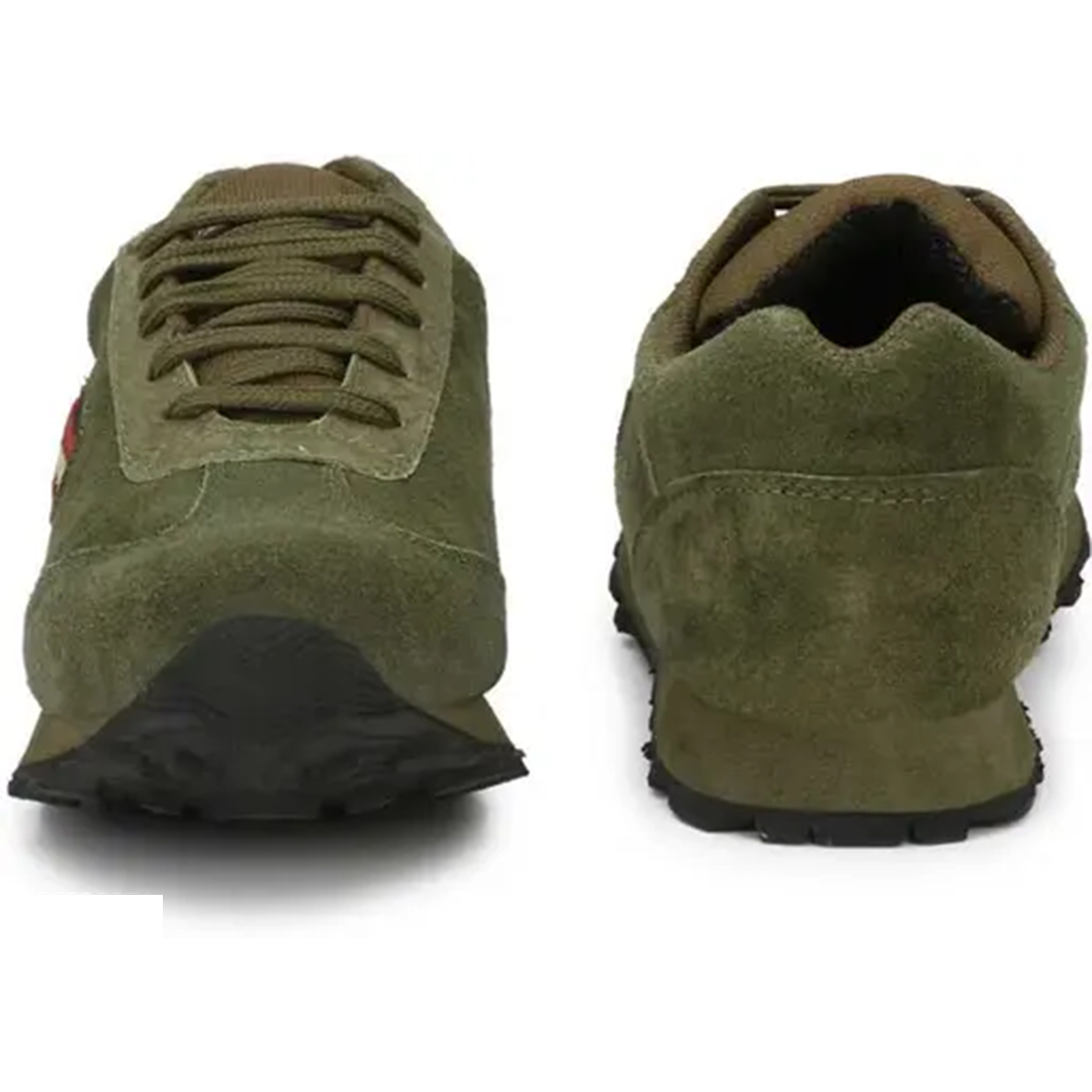 KHARIDLE Causal Green Leather Sports Shoes - Image 3