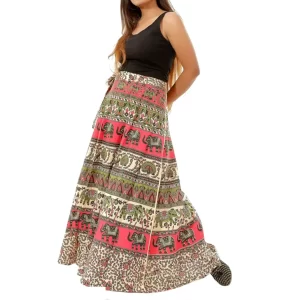 KHARIDLE Cotton Wrap Skirt