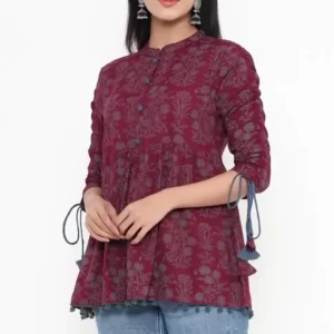 KHARIDLE Latest Print Short Kurti