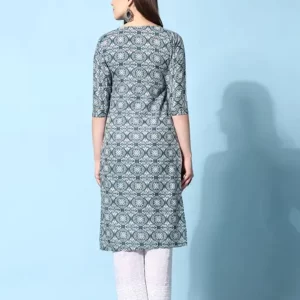 KHARIDLE Cotton Printed Straight Kurti