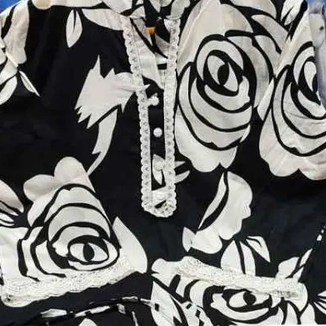 KHARIDLE Red Floral Print Kurta - Image 3