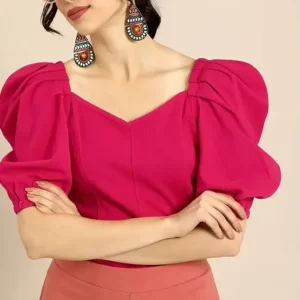 KHARIDLE Polyester Crop Top