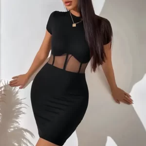 KHARIDLE Latest Western Half Sleeves Bodycon Dress