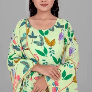 KHARIDLE Mint Green Colour Anarkali Kurti