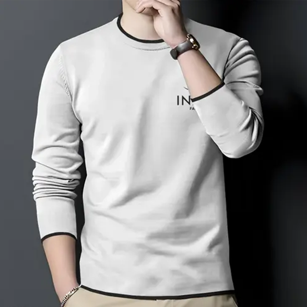 KHARIDLE Stylish Round Neck Printed Cotton Blend T-shirt