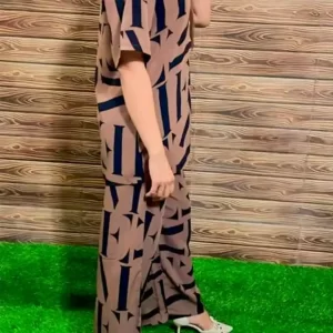 KHARIDLE Trendy Typography Print Cord Set