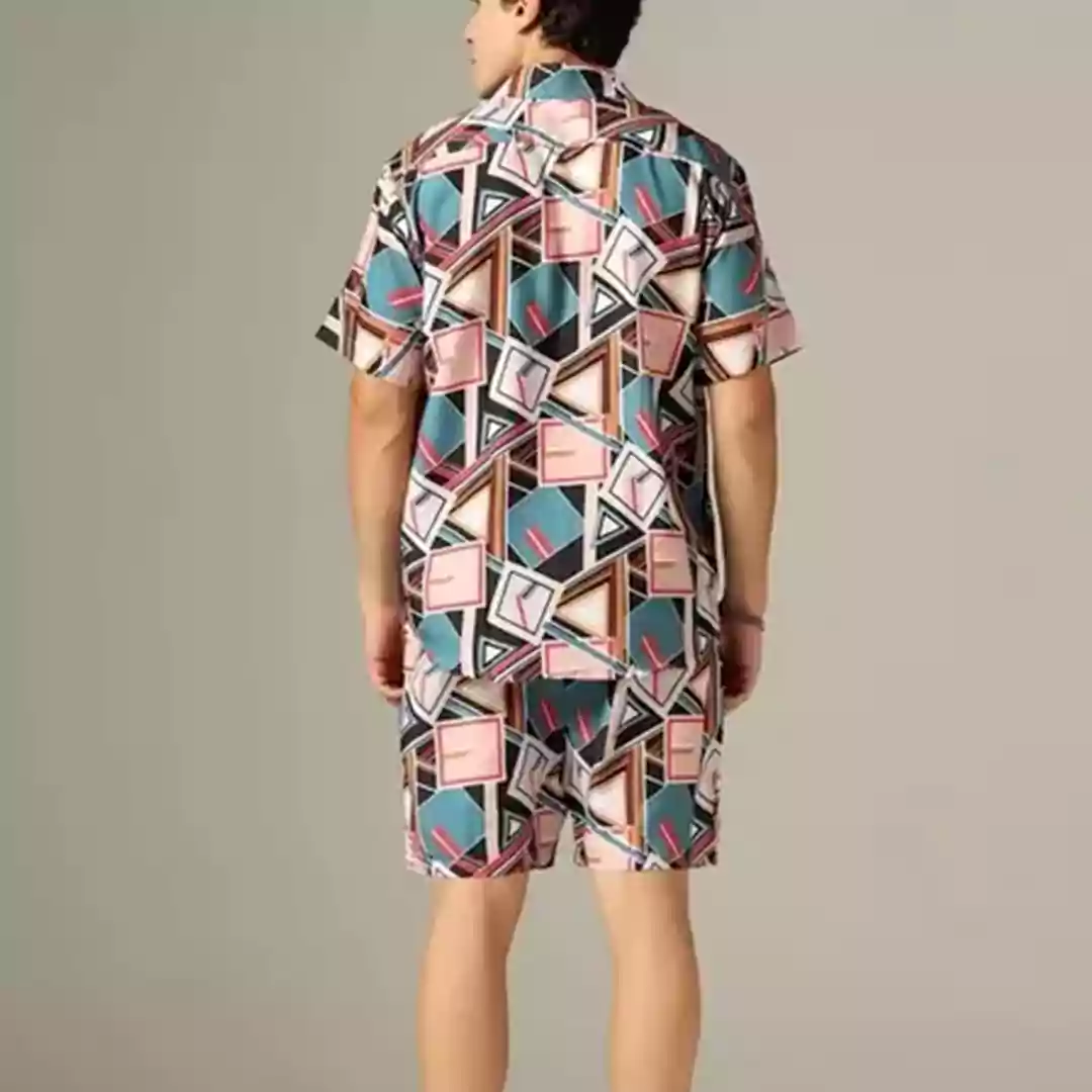 KHARIDLE Versatile Beachwear Printed Cord Set - Image 2