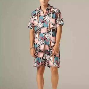 KHARIDLE Versatile Beachwear Printed Cord Set