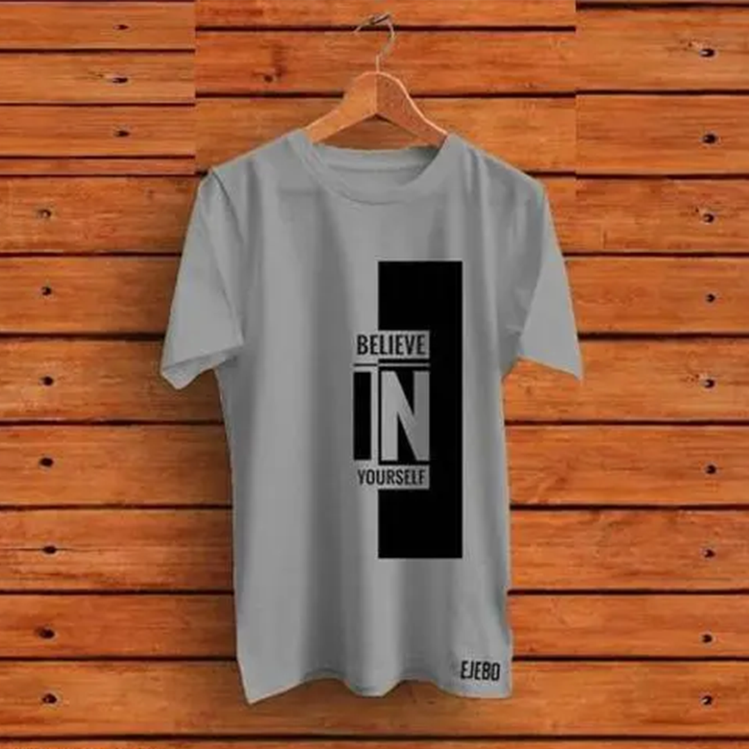 KHARIDLE Trending Printed Polyester T-shirt