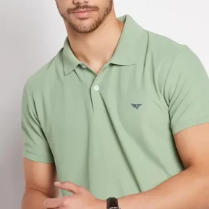 KHARIDLE Cotton Half Sleeves Solid Polo T-shirt