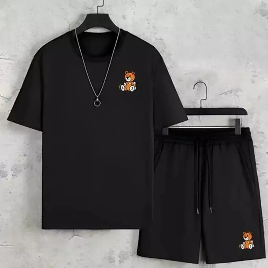 KHARIDLE Black Teddy Cord Set