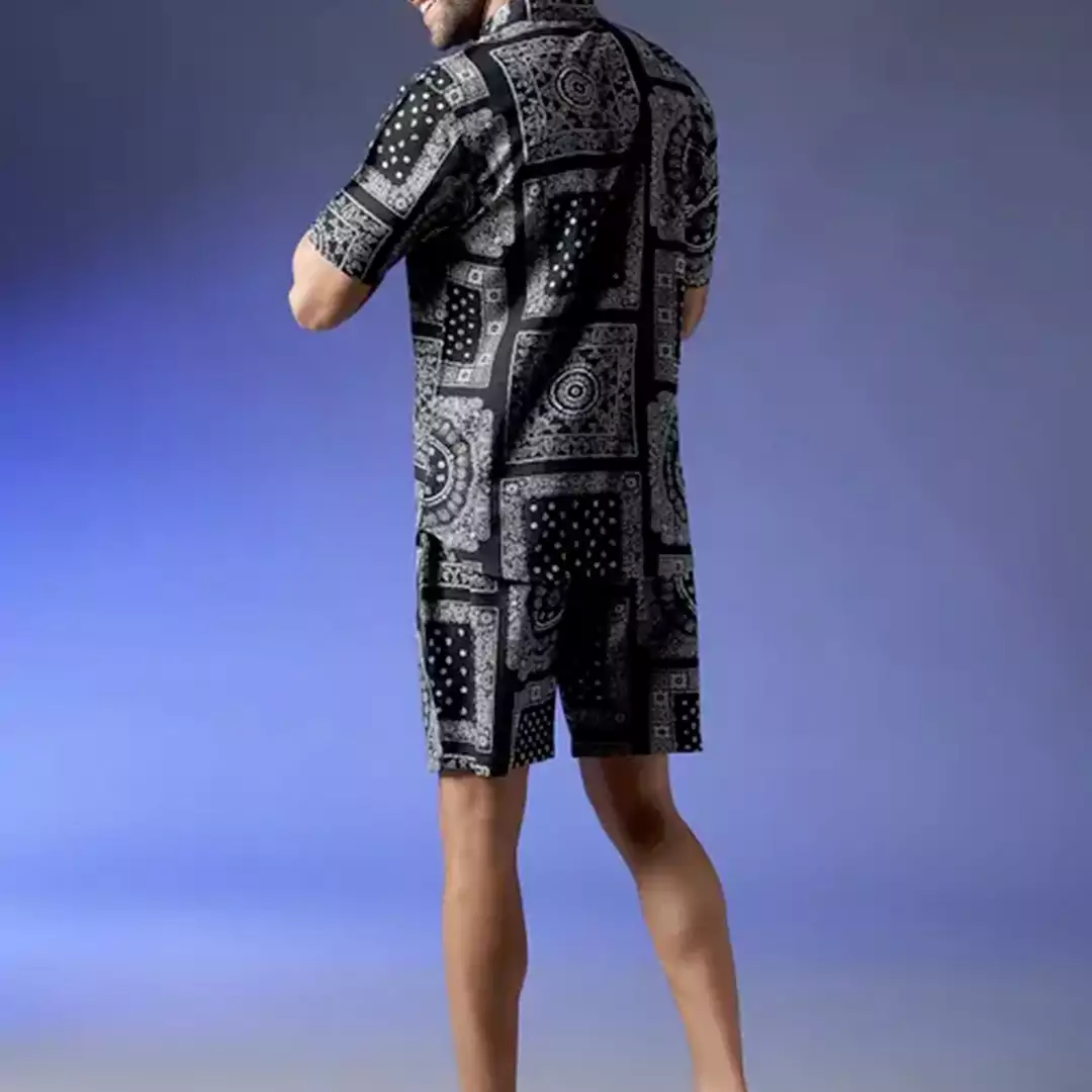 KHARIDLE Printed Polyester Rayon Cord Set - Image 3