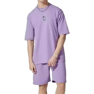 KHARIDLE Lavender Cotton Self Design Cord Set