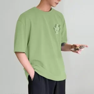 KHARIDLE Printed Over Size T-shirt