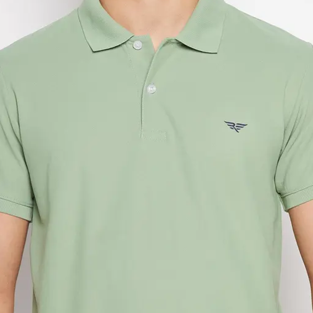 KHARIDLE Cotton Half Sleeves Solid Polo T-shirt - Image 3