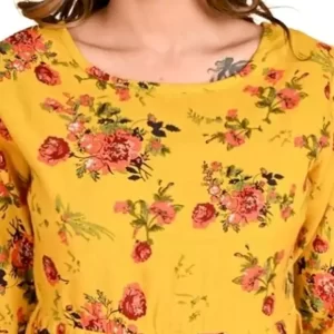 KHARIDLE Printed Rayon Relexed Round Neck Cord Set