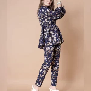 KHARIDLE Floral Printed Cord Set